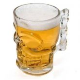 Caneca Caveira de Cristal Transparente - 500 ml - 128689