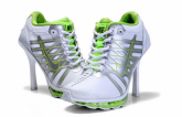 Nike salto alto - Branco / Verde florescente