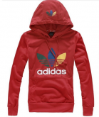 Blusa Canguru Adidas - Vermelha com estampa colorida.